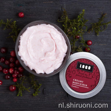 Natuurlijke cranberry exfoliërende whitening Romige bodyscrub